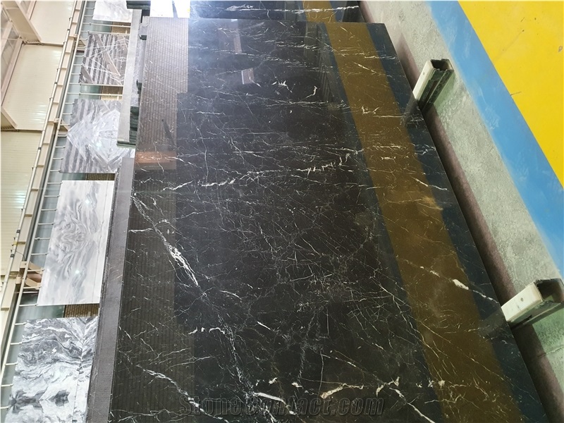 Alexander Black Marble Slabs