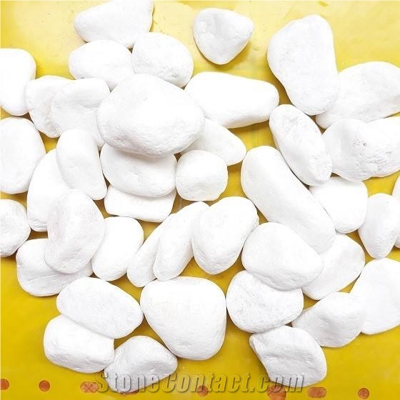 Natural Stone Pebble Stone White Color