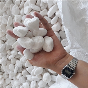 White Pebble Stone For Floor Coating And Brick Making