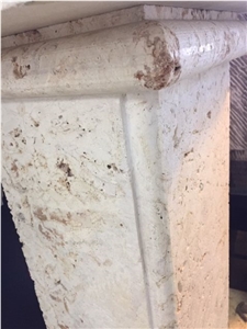 Coral Stone Square Pedestal Column