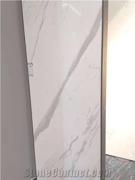Calacatta Crystallized Stone Slab,Nano Glass Panels Slabs