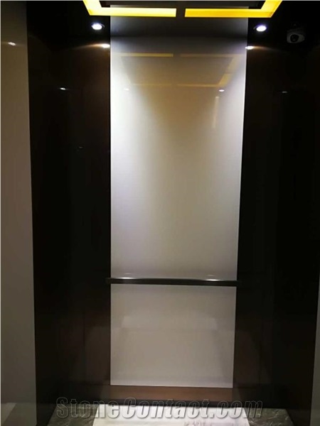 Pure White Crystallized Stone Slab,Nano Glass Panels Slabs