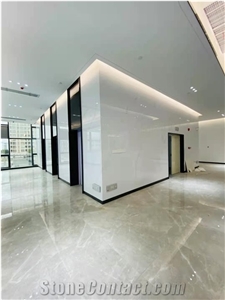 Pure White Crystallized Stone Slab,Nano Glass Panels Slabs