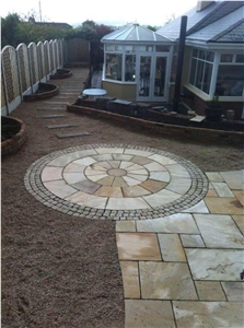 Sandstone Circle Pavers, Exterior Pattern
