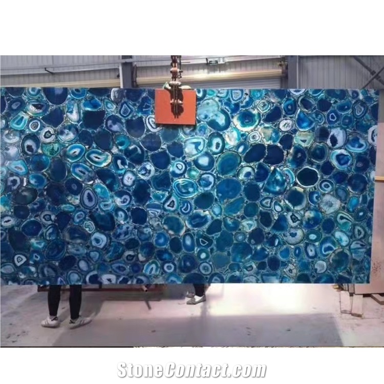 Translucent Black Agate Slab, Semiprecious Stone Wall Panel Price