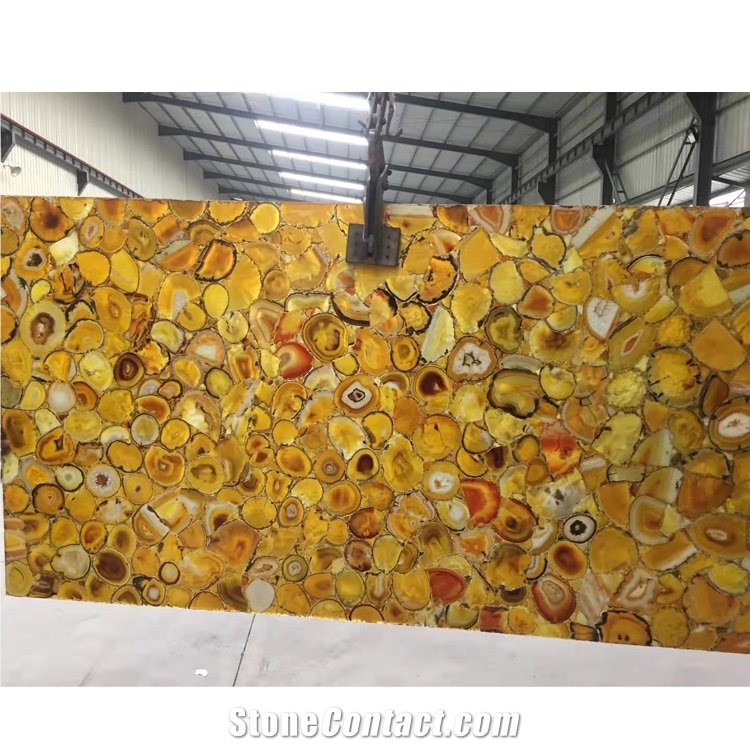 Translucent Black Agate Slab, Semiprecious Stone Wall Panel Price