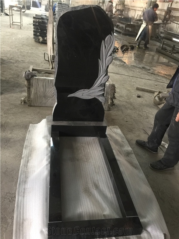 Absolute Black Granite Cross Tombstones And Monuments