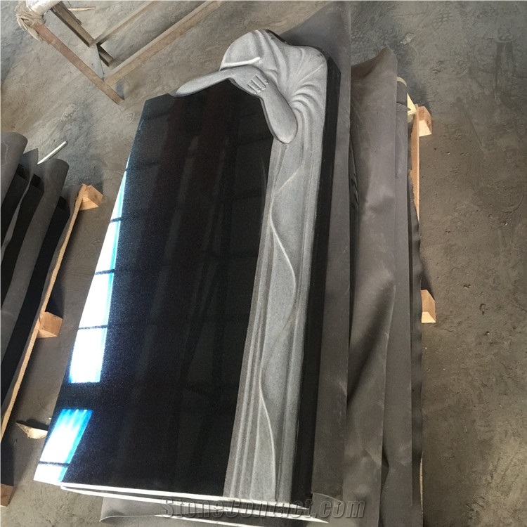 Absolute Black Granite Cross Tombstones And Monuments