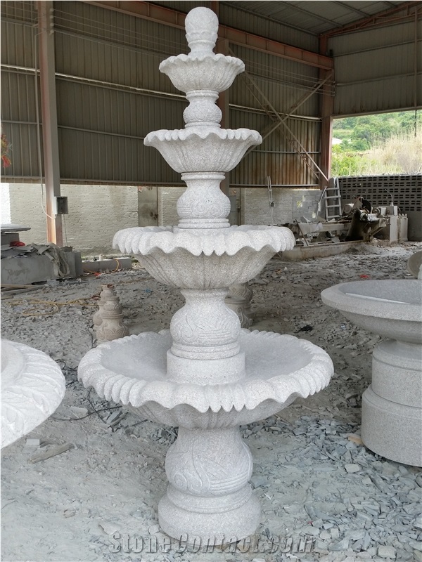 Antique Granite Large Water Fountain
