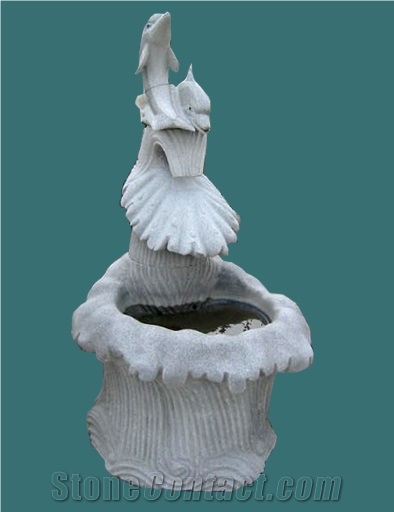 Antique Granite Large Water Fountain