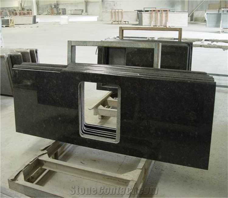 Cheap Absolute Black Kitchen Countertop Stone Island