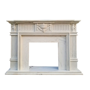 Cheaper White Marble Fireplace Mantel Price