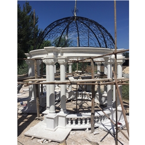 Custom Cheaper Stone Garden Pavilion Carved Gazebo On Sales