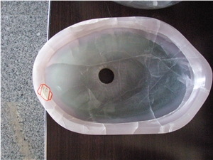 Customized Design Commercial Wash Basins Purple  Marble