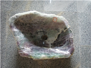 Customized Design Commercial Wash Basins Purple  Marble