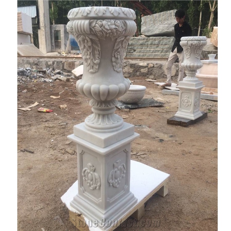 Customized Stone Garden Plant Pot Marble Flower Pots