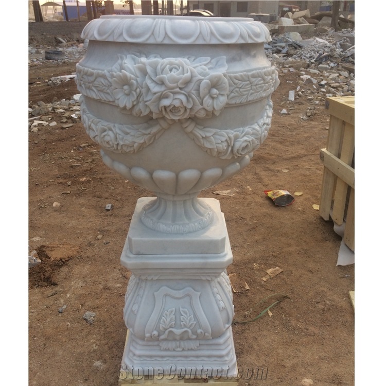 Customized Stone Garden Plant Pot Marble Flower Pots
