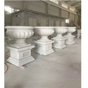 Customized Stone Garden Plant Pot Marble Flower Pots