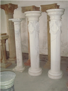 Factory Price Round Marble Stone Roman Pillars Column