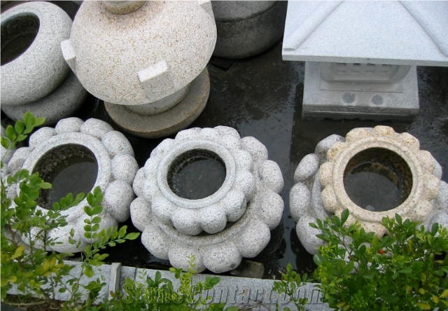Granite Flower Pot Large Plants Stone Gardening Pots