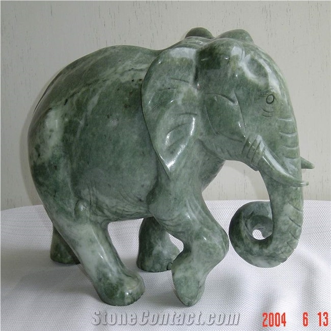 Hand Carved Stone Marble Animal Statue Elephant Statue