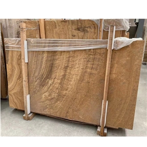 Hot Sale Natural Cheaper  Wooden Onyx Slab On The Wall 