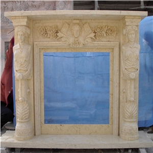 Interior Decoration Beige Insert Marble Fireplace Surround Interior Decoration Beige Insert Marble Fireplace Surround