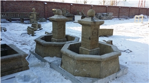 Limestone Marble Garden Water Fountain For Sale