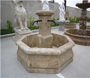 Limestone Marble Garden Water Fountain For Sale