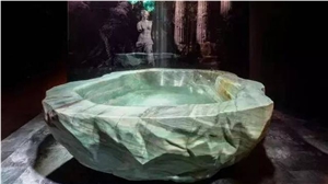 Luxury Beige Marble Solid Surface Bathtubs