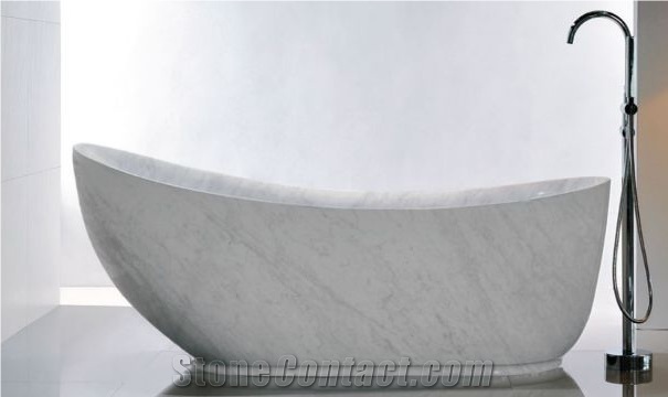 Luxury White Marble Solid Surface Bathtubs For Bathroom