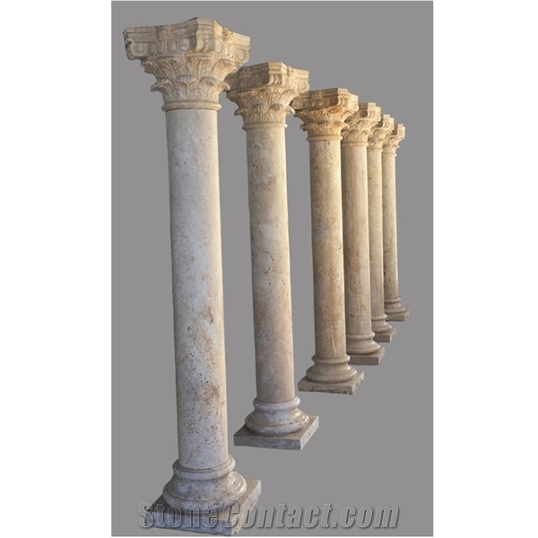 Marble Columns Decorative Round Greek Marble Columns Design