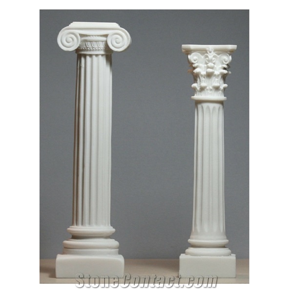Marble Columns Decorative Round Greek Marble Columns Design