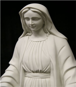 Natural Stone Figure Sculpture Virgin Mary Marble Statue