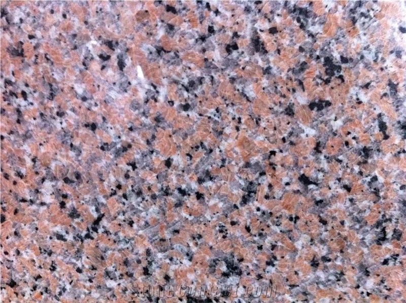 Pink Granite Chinese Red Stone Customized Surface Color