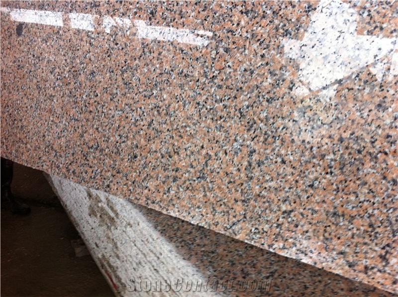 Pink Granite Chinese Red Stone Customized Surface Color