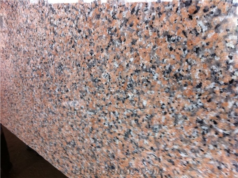 Pink Granite Chinese Red Stone Customized Surface Color
