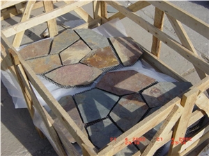 Random Slate Flagstone Paving Flooring Walkway