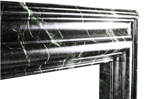 Verde Antico Marble Fireplace Mantel & Fireplace Hearth