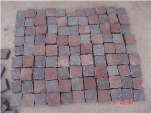 Wholesale Red Porphyry Cubes Cobblestone For Driveways