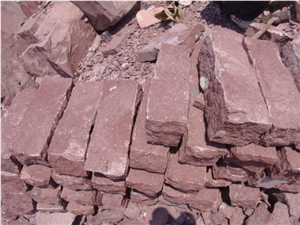 Wholesale Red Porphyry Cubes Cobblestone For Driveways