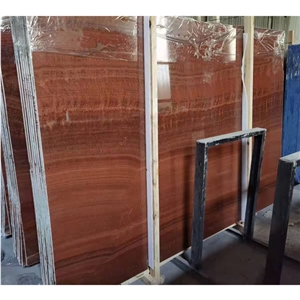 Wholesale Royal Wood Grain Red Marble Slab