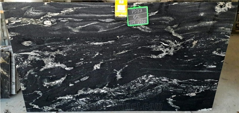 Titanium Black Granite Slabs
