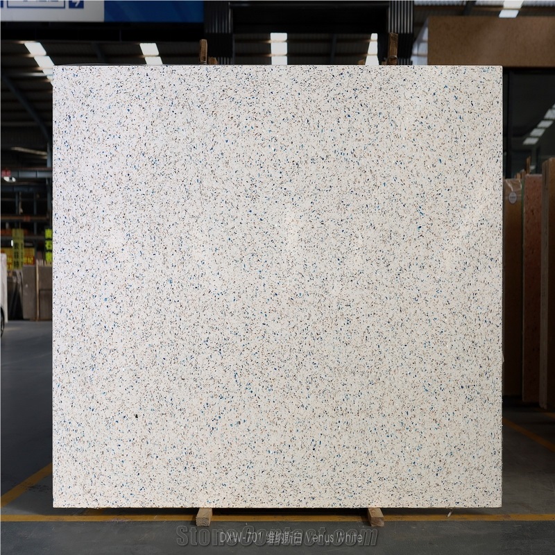 China White Terrazzo Stone Slab Tile Paving Indoor Stone