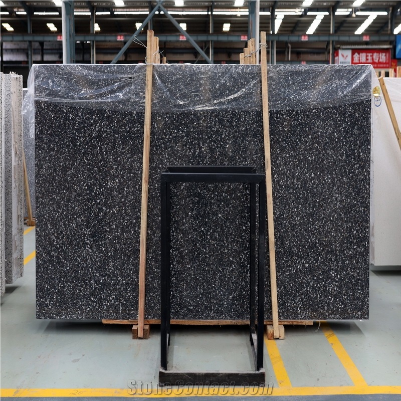 China White Terrazzo Stone Slab Tile Paving Indoor Stone