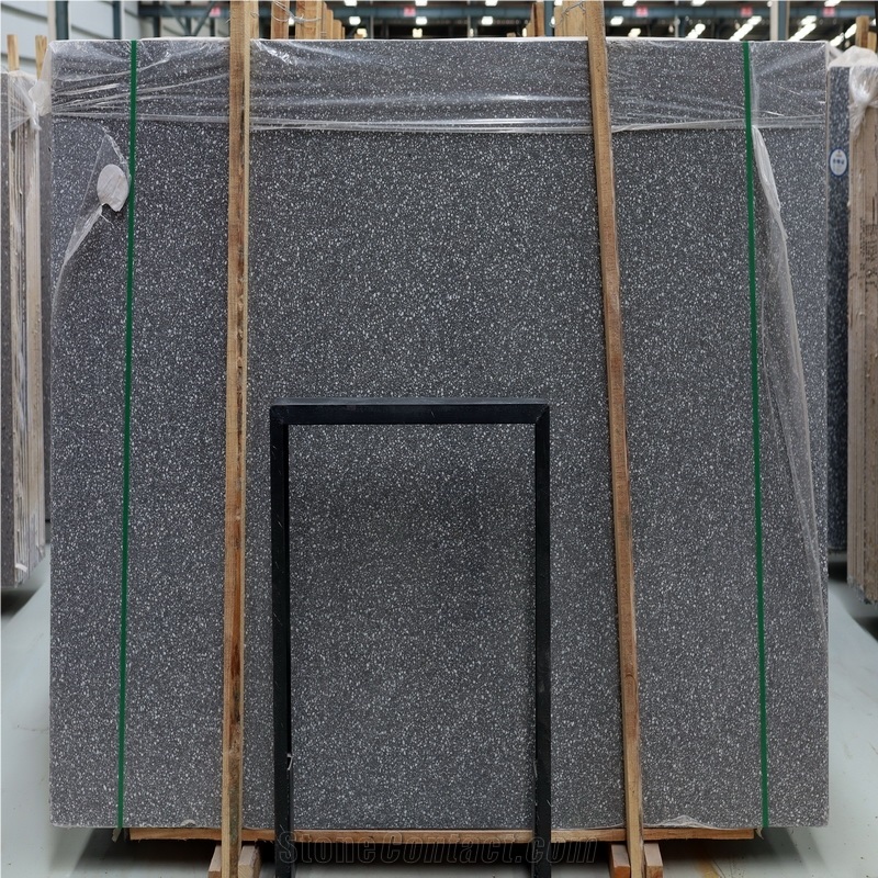 China White Terrazzo Stone Slab Tile Paving Indoor Stone