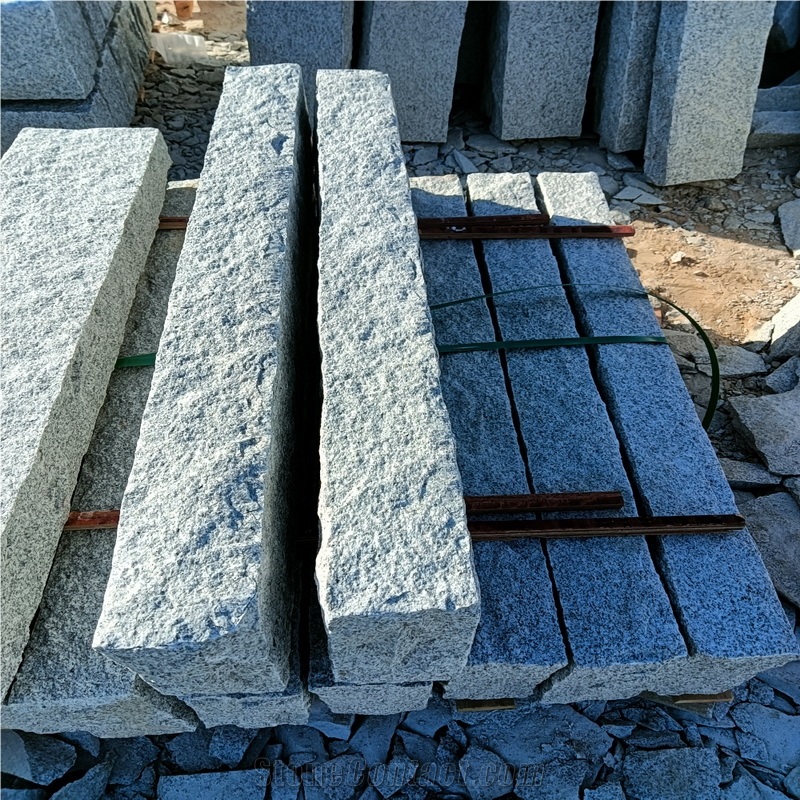 G603 Grey Granite Split Palisade Fence Post Garden Paving