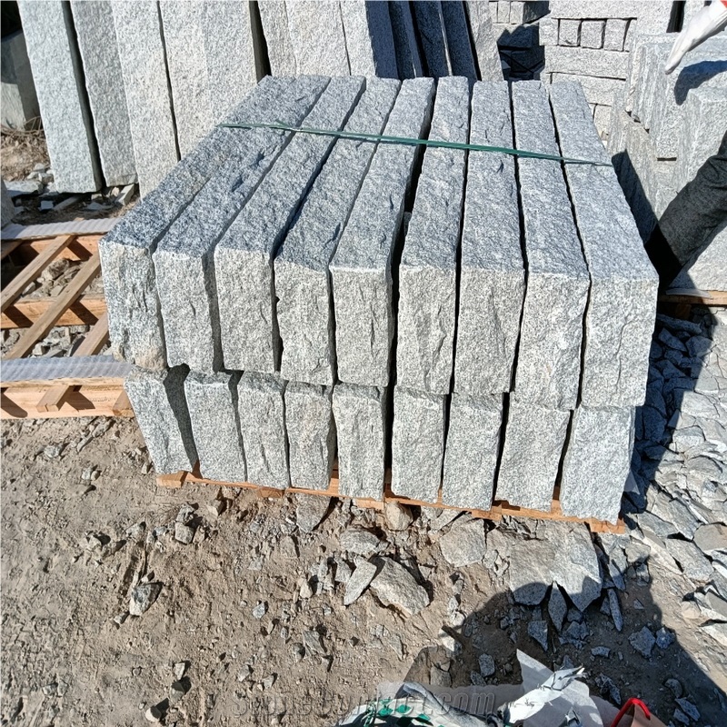 G603 Grey Granite Split Palisade Fence Post Garden Paving