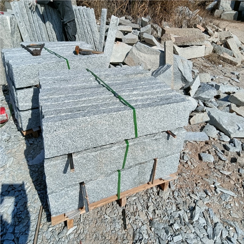 G603 Grey Granite Split Palisade Fence Post Garden Paving