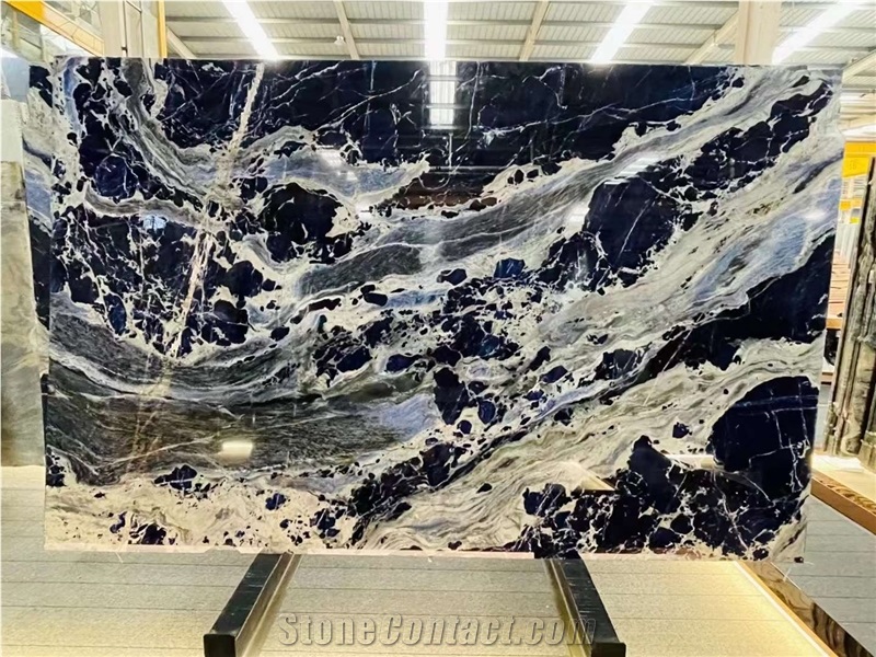 Blue And Gold Quartize Slabs Azul Bahia Big Stock Slabs Tile